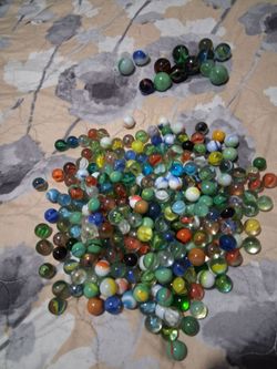Vintage MARBLES COLLECTION JUMBOS-SHOOTERS-PEEWEE'S OVER 3OO