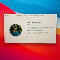 2017 13” MacBook Pro - 3.5 GHz i7 - 16 GB - 500 GB SSD