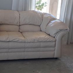 Beige Leather Couches 