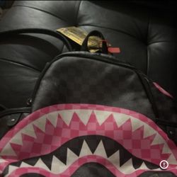 Sprayground Pink Mini Shark Backpack