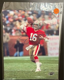 Joe Montana Autographed 49ers 8x10 Photo - Hall of Fame QB - Verified Authentic