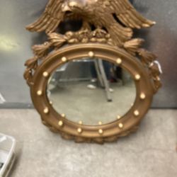 Gold Tone Eagle Mirror