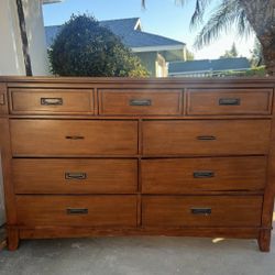 Beautiful Wood Dresser With Mirror