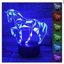 3D Illusion Horse Lamp