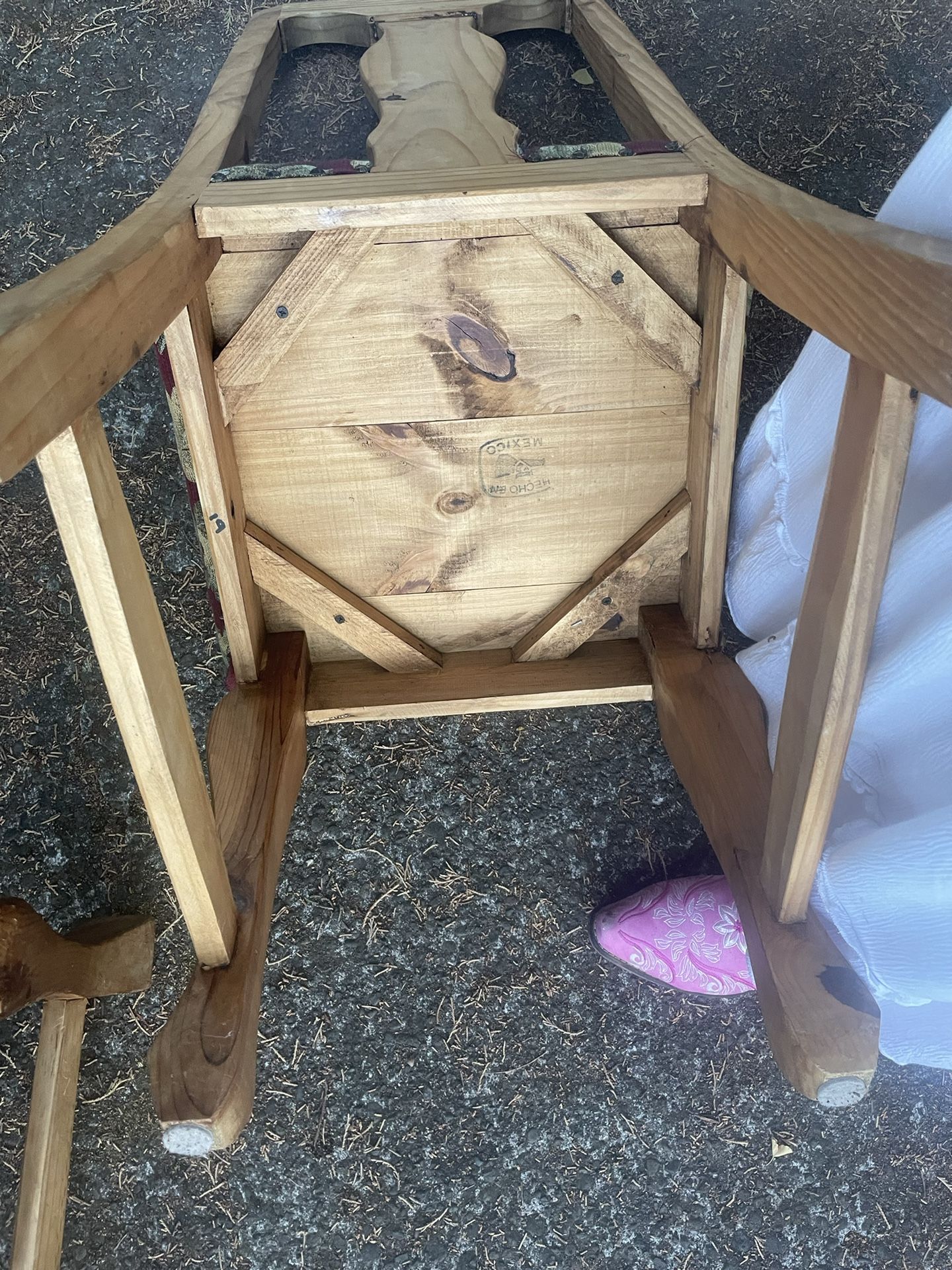 2 Handmade Wooden Dining Chairs (SET)