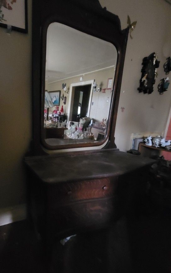 Antique Dresser. Dark Wood