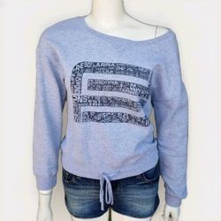 SFOG Sweater,XS,  Wide Neck, Bottom Drawstring, Urban Wear, Grey