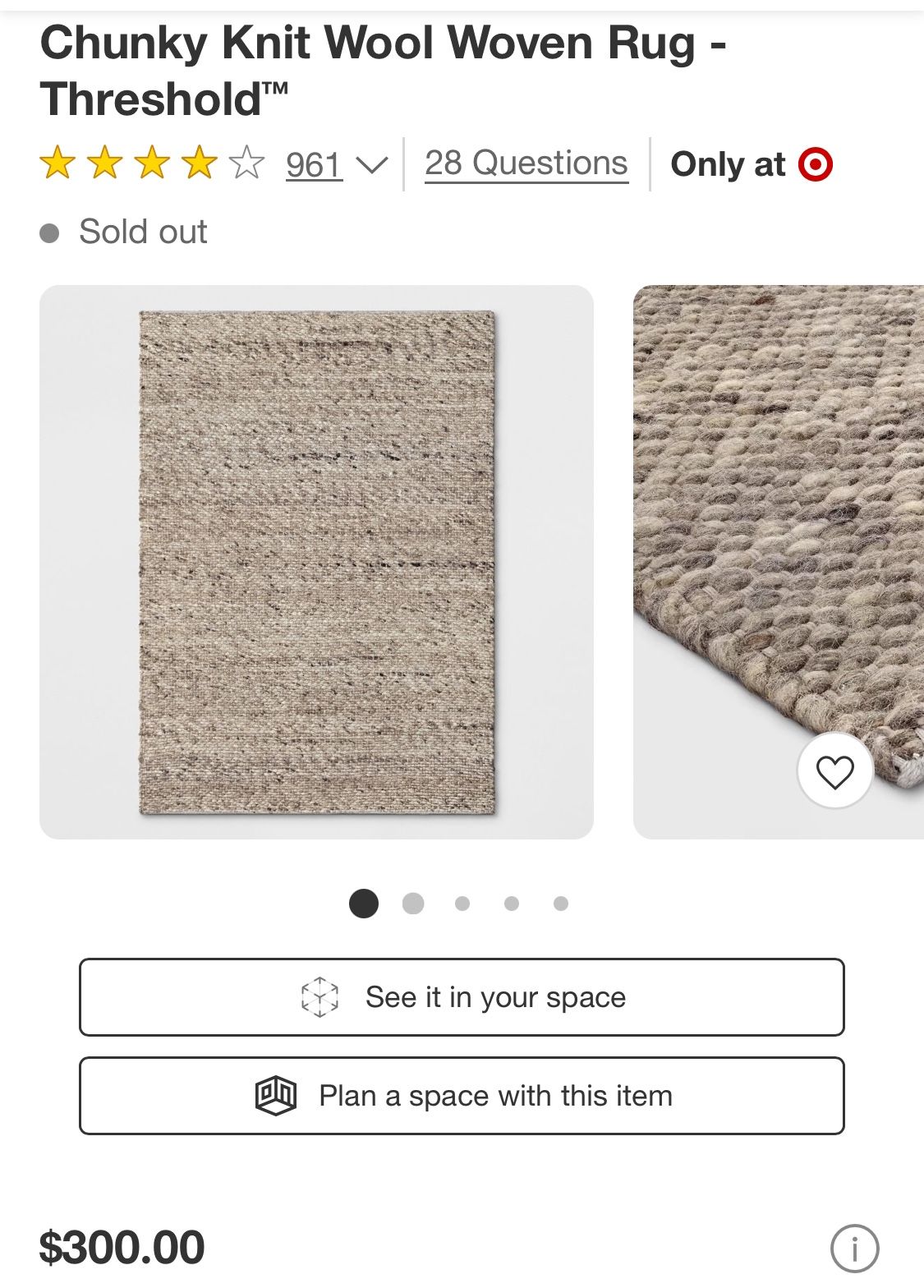 7 By 10 Chunky Knit Wool Woven Rug - Thresholdâ„¢