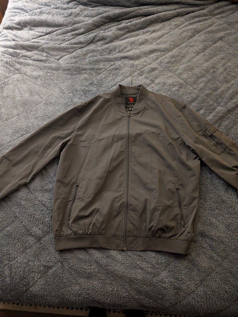 Grey Bomber Jacket Lightweight