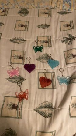 Hearts and Butterfly Keychain for sale hmu