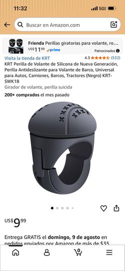KRT Perilla de Volante de Silicona de Nueva Generación, Perilla Antideslizante para Volante de Barco, Universal para Autos, Camiones, Barcos, Tractore