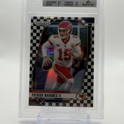 2024 PANINI PRIZM PRIMS BLACK & WHITE CHECKER #138 PATRICK MAHOMES II Beckett 9