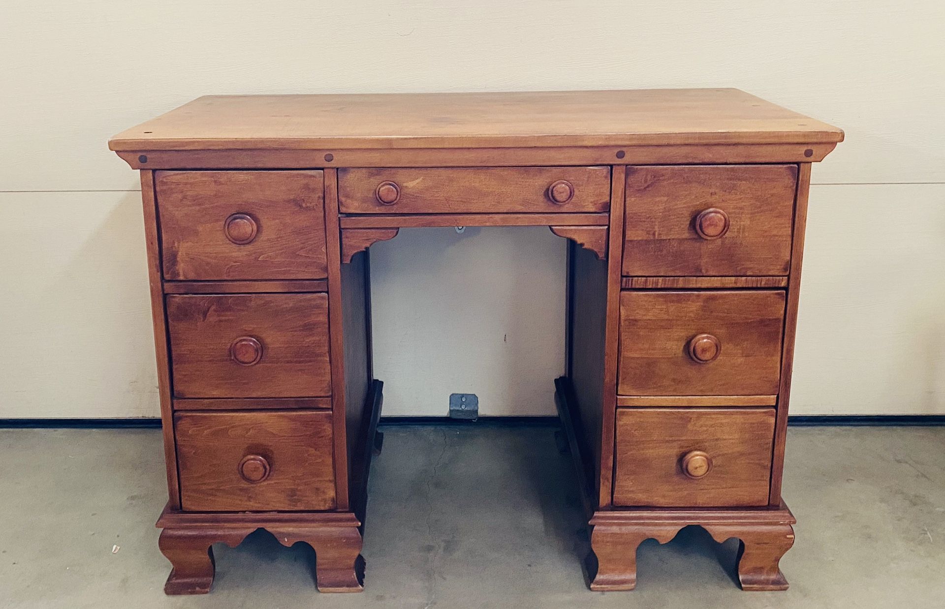 Antique desk solid wood, chair included