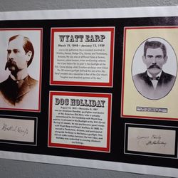 Wyatt Earp And Doc Holliday Signature Canvas Poster Vintage Western Room Decor 