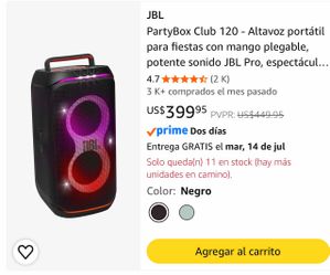 Bocina JBL 120 party box