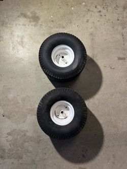 Carlisle Turf Saver 20x10.00-8 Lawn Mower Tires with Rims - Pair