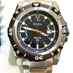 Bulova Marine Star Date Designer Classic Sports Mens Watch. Reloj