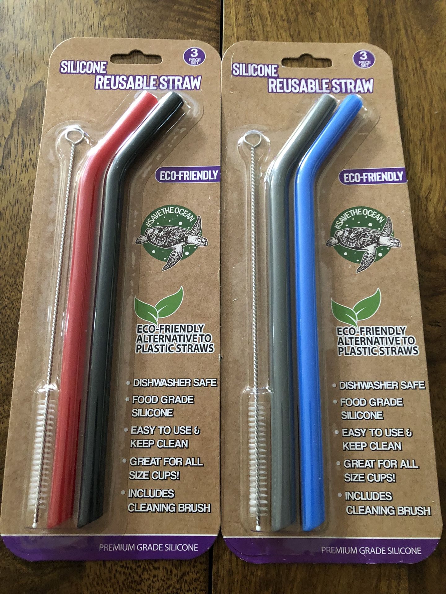 Silicone reusable straws