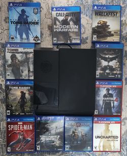 PS4 Console with 10 Games Bundle with 4TB  DongCoh drive and Nyko Charger