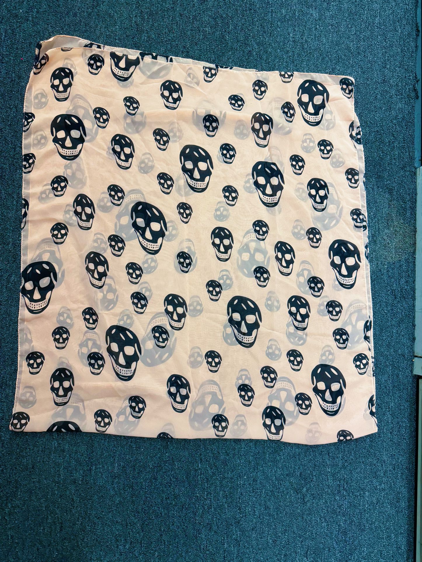 Skull print scarf PINK