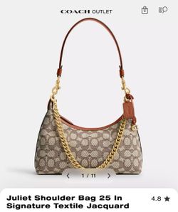 Coach Juliet Shoulder Bag 25 Signature Jacquard