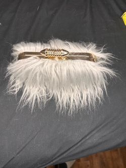 Faux Fur evening clutch bag