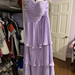 Lilac Tiered Ruffle Dress