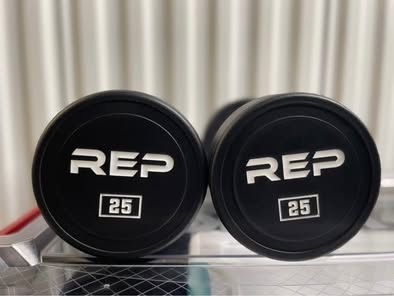 25lb Pair Rep Fitness Urethane Dumbbells