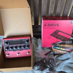 IK Multimedia AmpliTube X-Drive Guitar Pedal Stomp Distortion EQ Boost w Power Supply