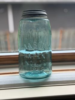 #13 Ball Perfect Mason Blue Glass Collectible Jar