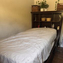  Jerome’s Twin Bookcase Bed Frame With 4 Storage Drawers 