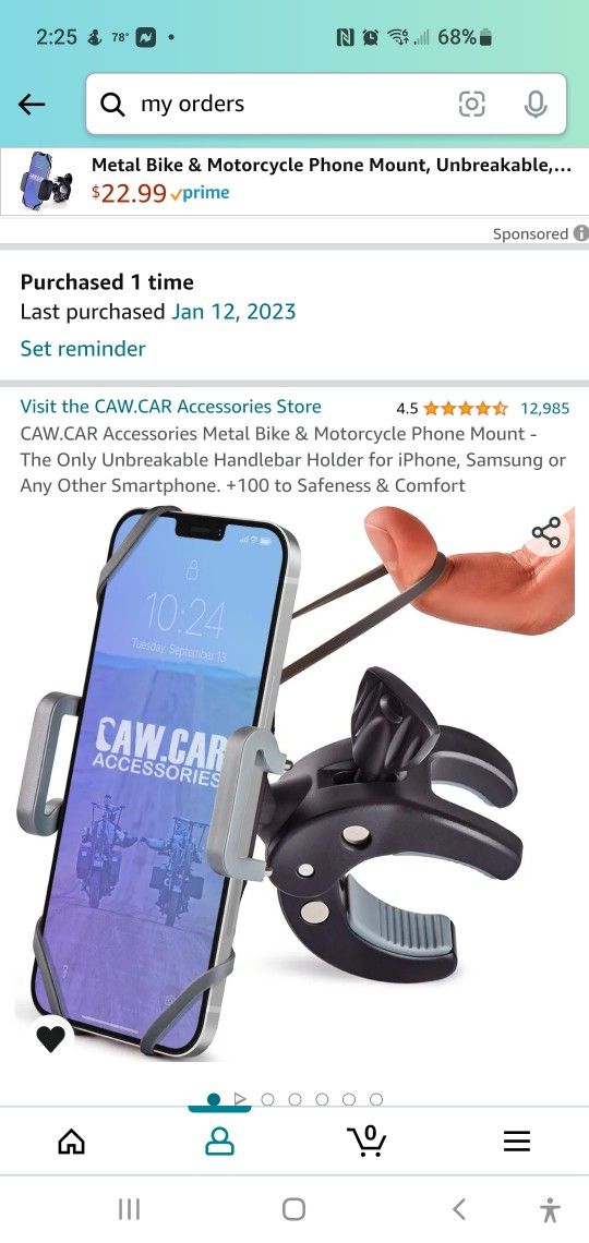 Phone Mount for Motorcycle Or Bicycle 