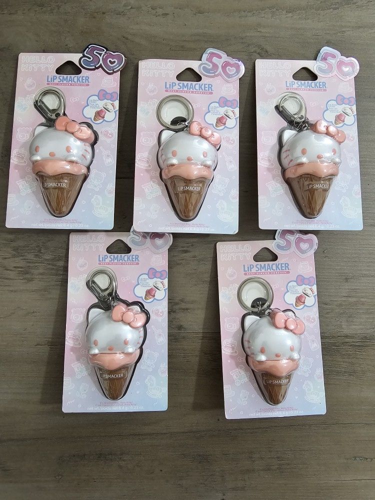 Lip Smacker Hello Kitty 50th Anniversary Sherbert Lip Balm Keychain