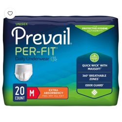 Prevail Per-Fir Adult Diapers Pull-ups Size Medium Extra Absorbency