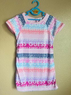 Girls Guess Stripe Sequin Glamor Kids Dress