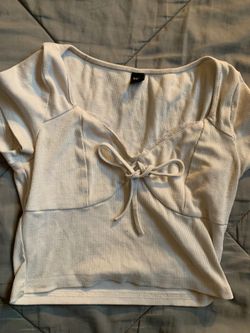 White Tie Crop Top
