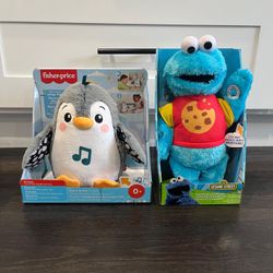Sesame Street Toy And Fisher Price Flapping Penguin 