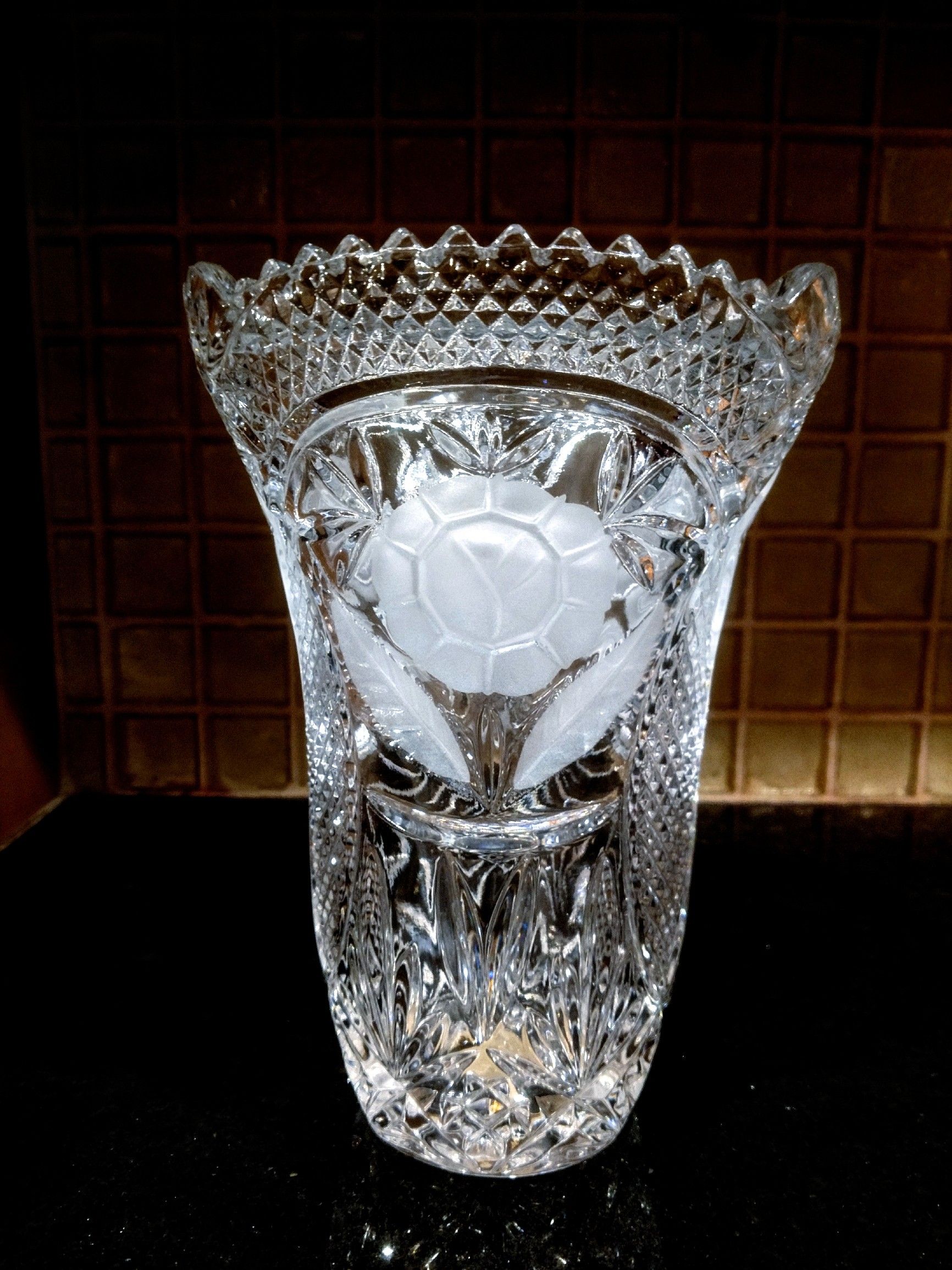 Vintage Ana Hütte Bleikrystal Flower Vase