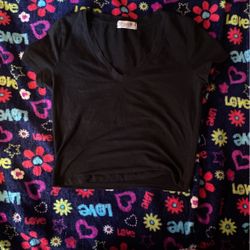 Y2K crop top black 
