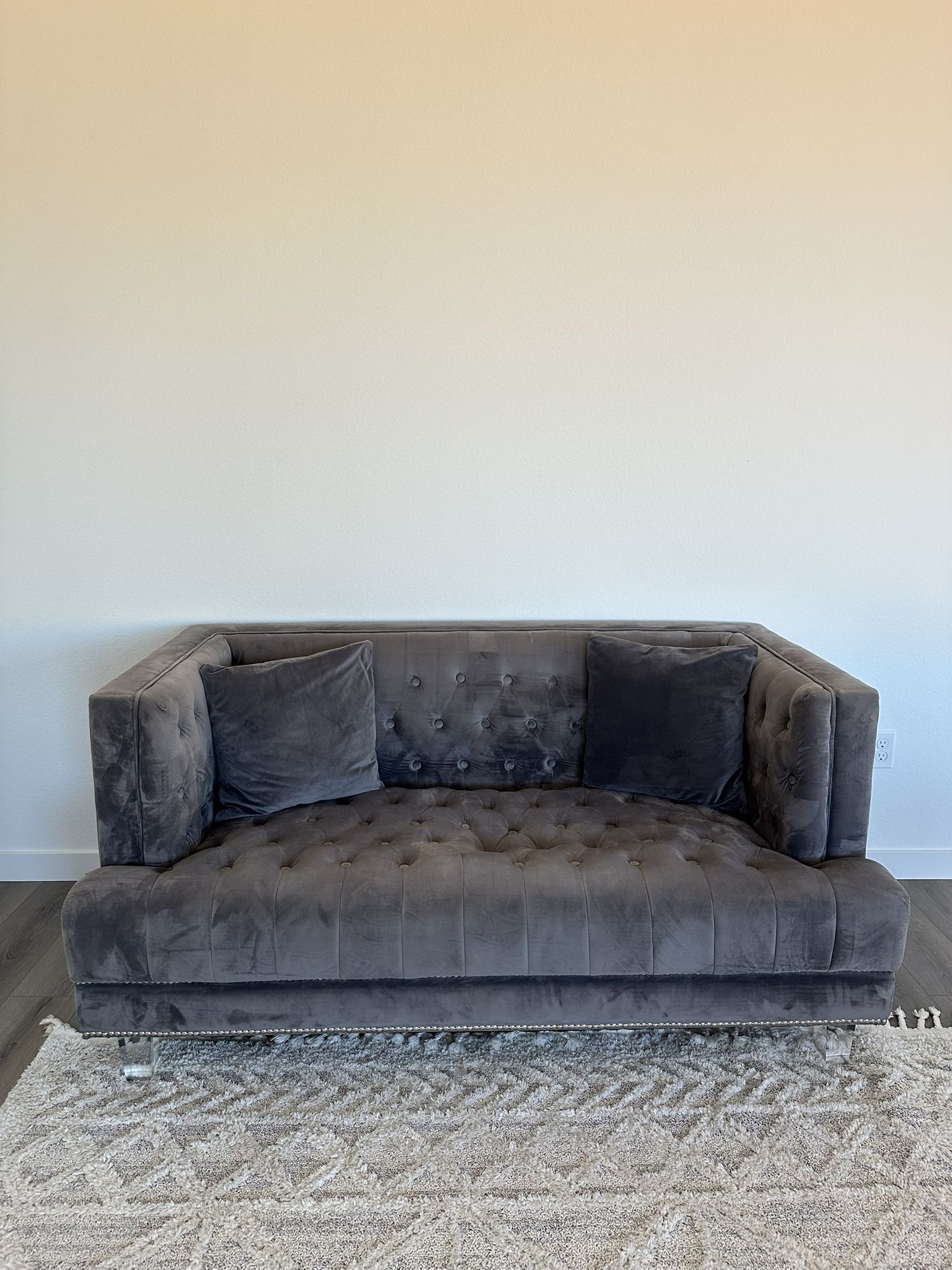2 Velvet Gray Couches