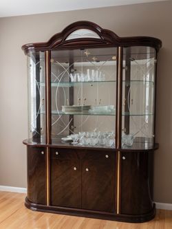 Dark Wood China Cabinet - $300 -- Moving Sale