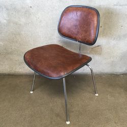 1970s  vintage Saddle Leather DCMU Chair by Eames for Herman Miller
