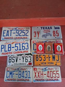 RETIRED LICENSE PLATES