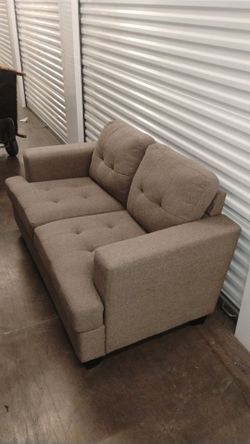 Brown cloth loveseat in Tempe