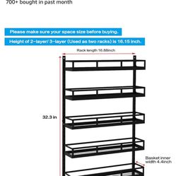 2 Brand new Black Metal Wall organizer
