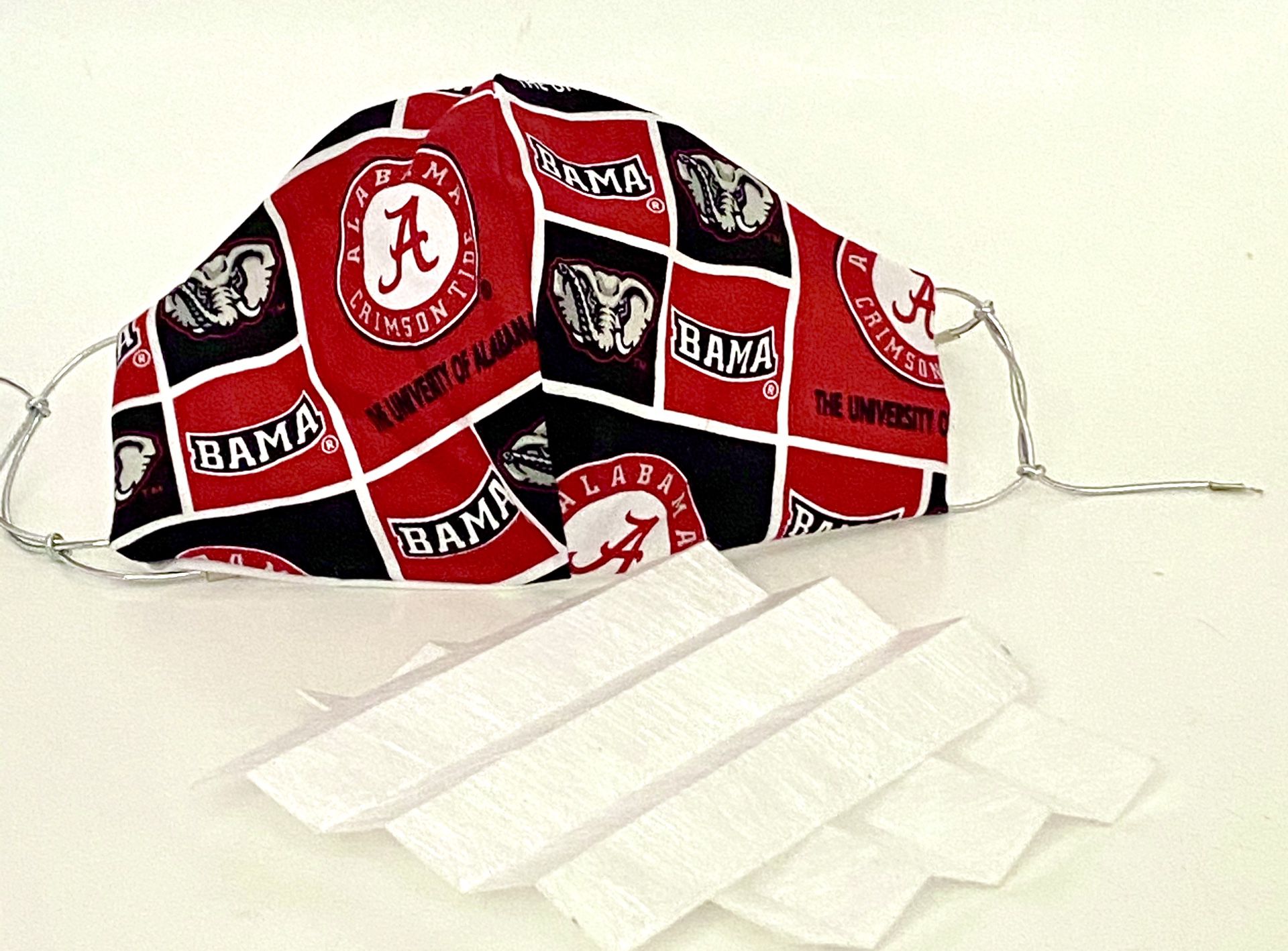 University of Alabama Cotton Face Mask and HEPA Filters