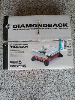 Diamondback wet tile saw 7"