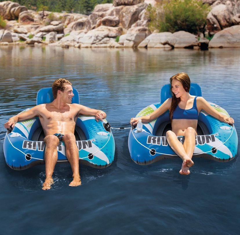 NEW IN BOX River Run 2-Pack / River Tubes Inflatable Pool Floats