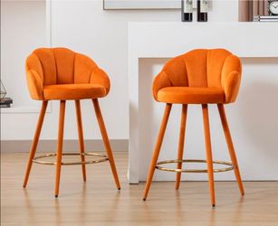 💲$99 – Set of 2 Everly Quinn Damisi Modern Counter Stools – Fully Assembled ✨