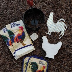 RESERVED FOR BETTY: farmhouse Rooster kitchen decor